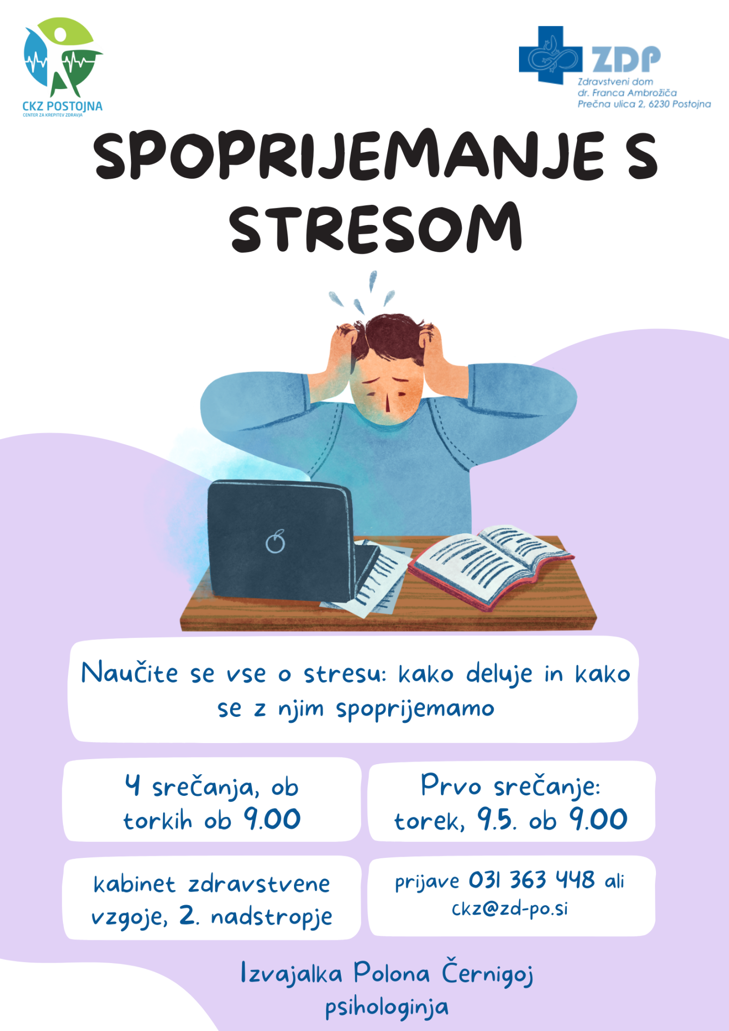 Spoprijemanje s stresom – Center za krepitev zdravja Postojna